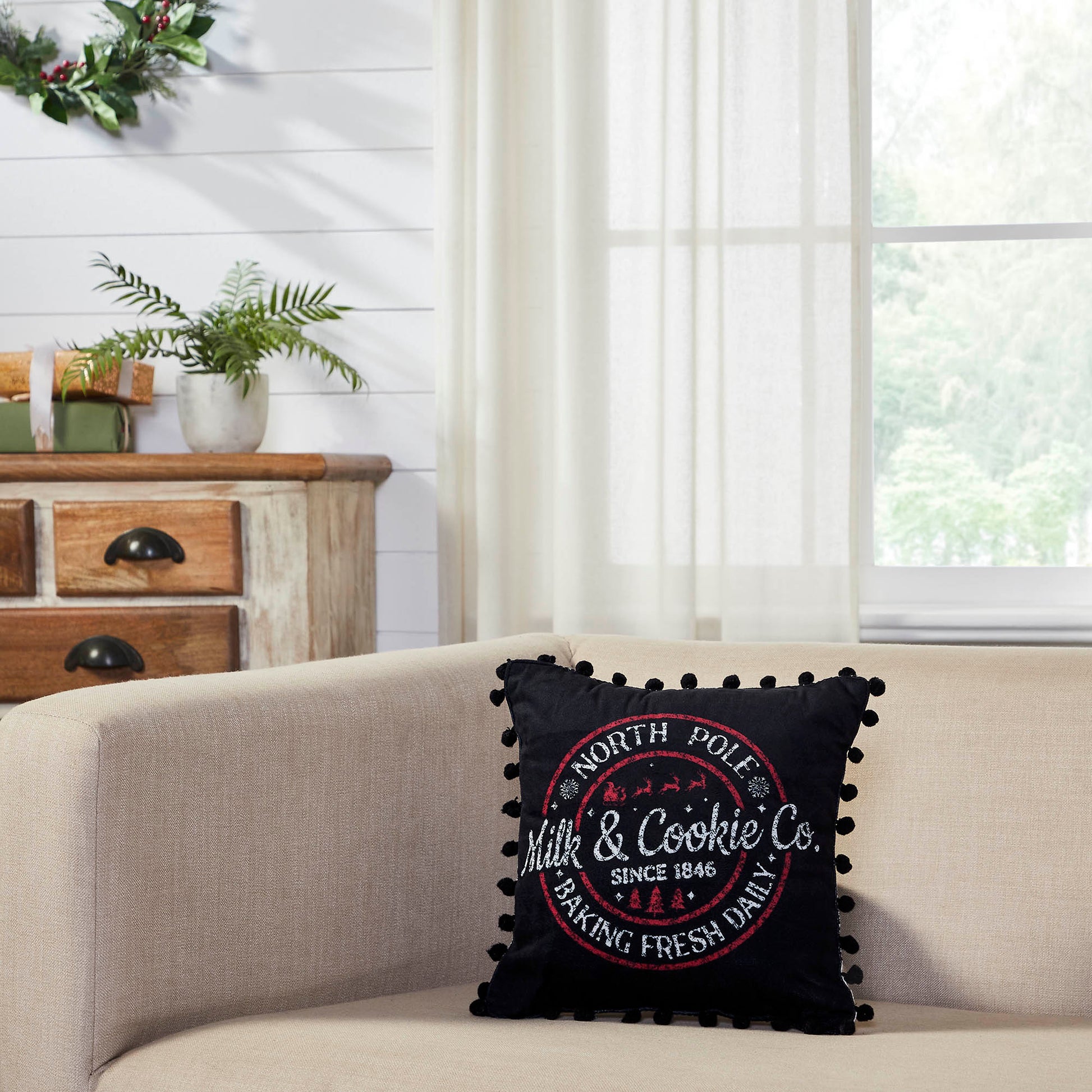 84098-Annie-Black-Check-Milk-and-Cookies-Pillow-12x12-image-1