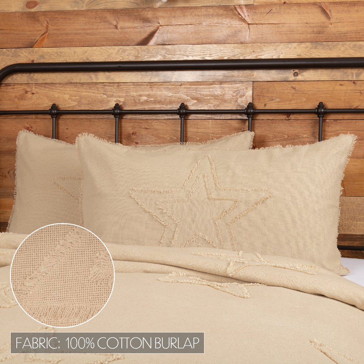 42443-Burlap-Vintage-Star-King-Sham-21x37-image