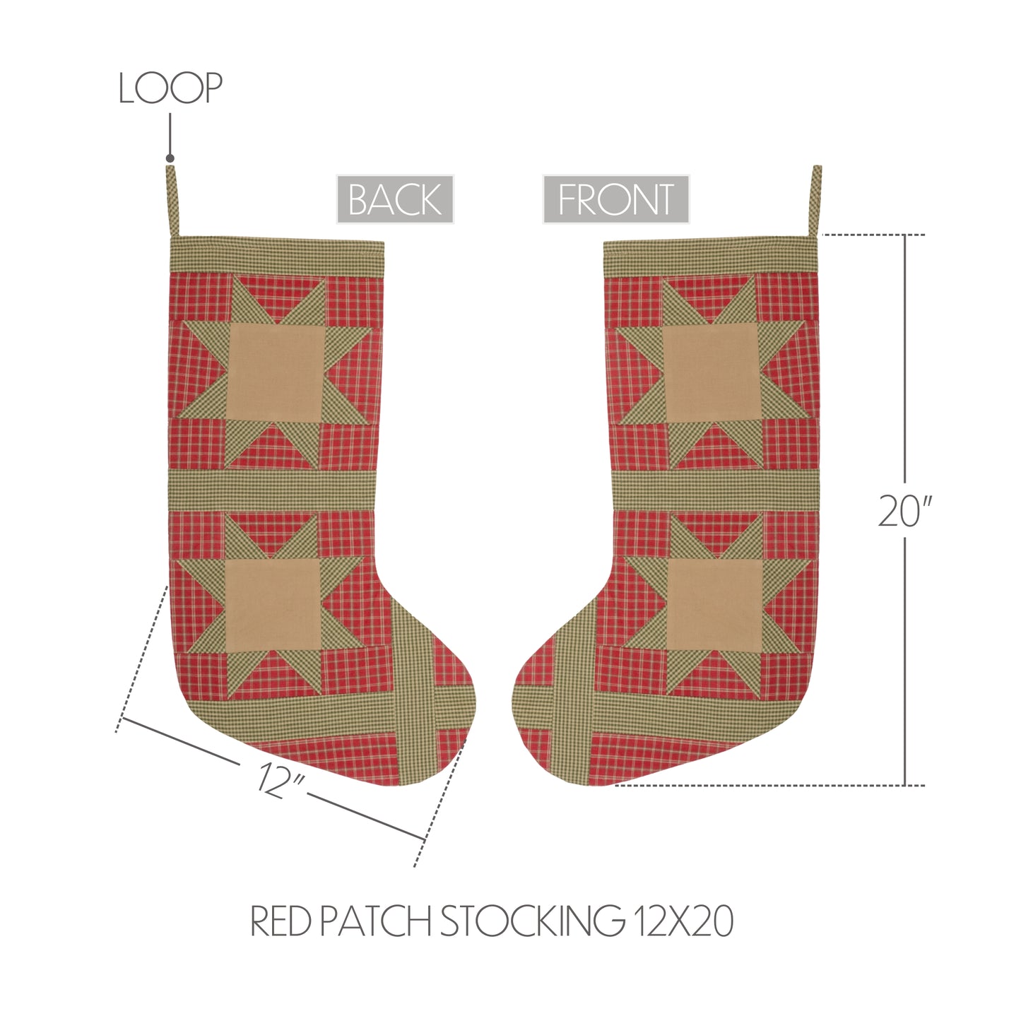 42478-Dolly-Star-Red-Patch-Stocking-12x20-image