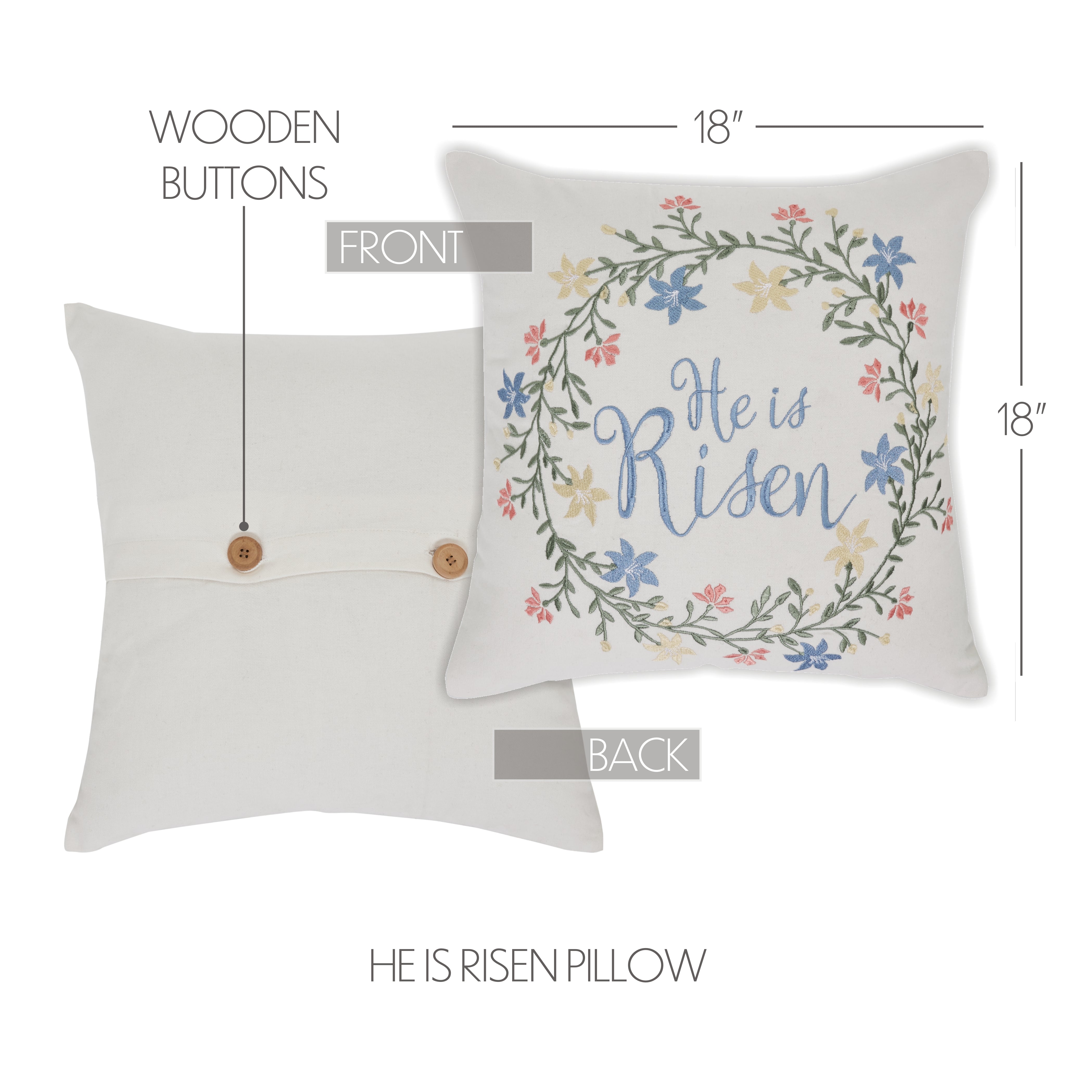 He is risen pillow clearance
