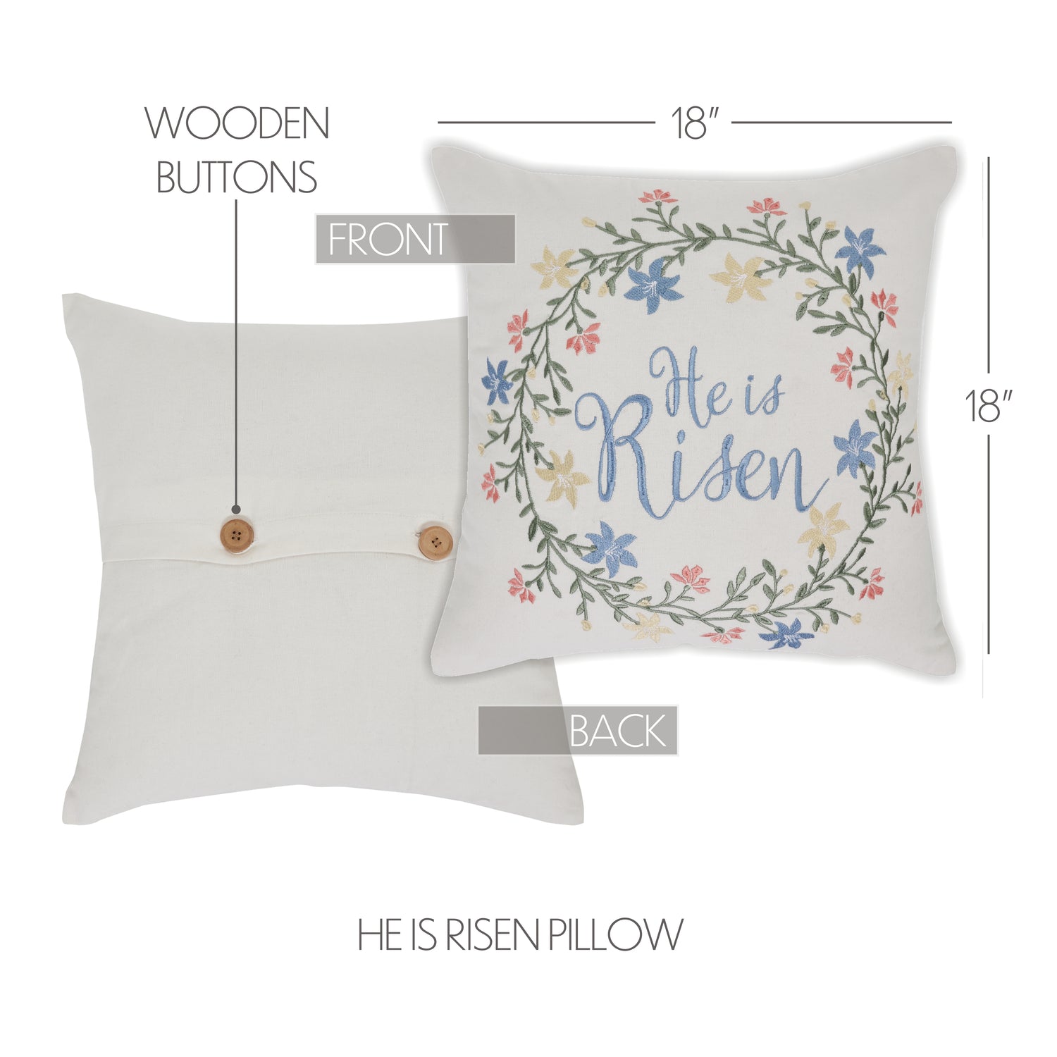 81150-He-is-Risen-Pillow-18x18-image