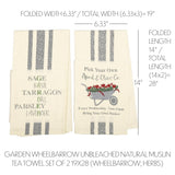 62988-Farmers-Market-Garden-Wheelbarrow-Unbleached-Natural-Muslin-Tea-Towel-Set-of-2-Wheelbarrow-Herbs-image