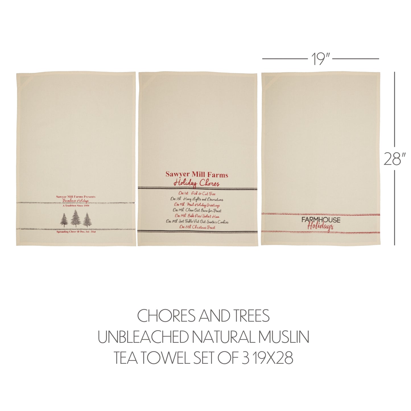 63467-Sawyer-Mill-Holiday-Chores-And-Trees-Unbleached-Natural-Muslin-Tea-Towel-Set-of-3-19x28-image