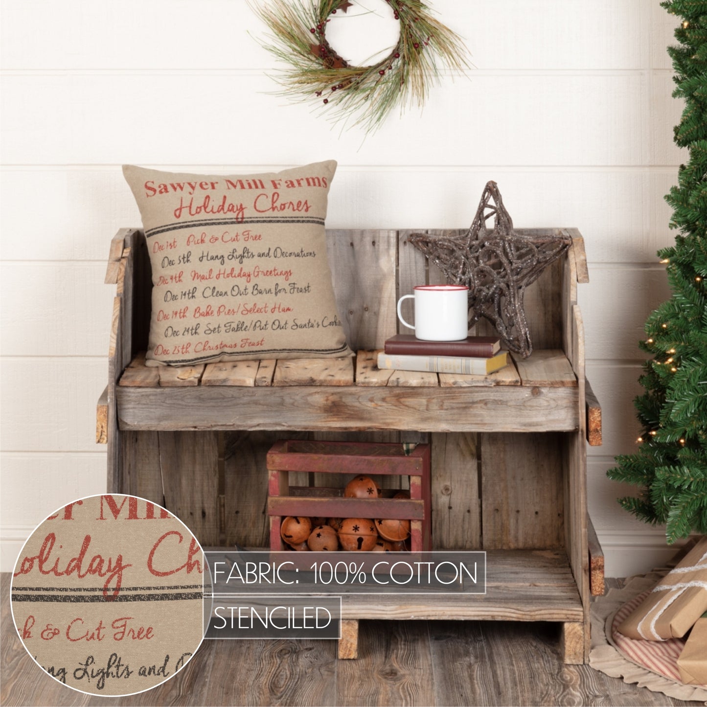 57362-Sawyer-Mill-Holiday-Chores-Pillow-18x18-image
