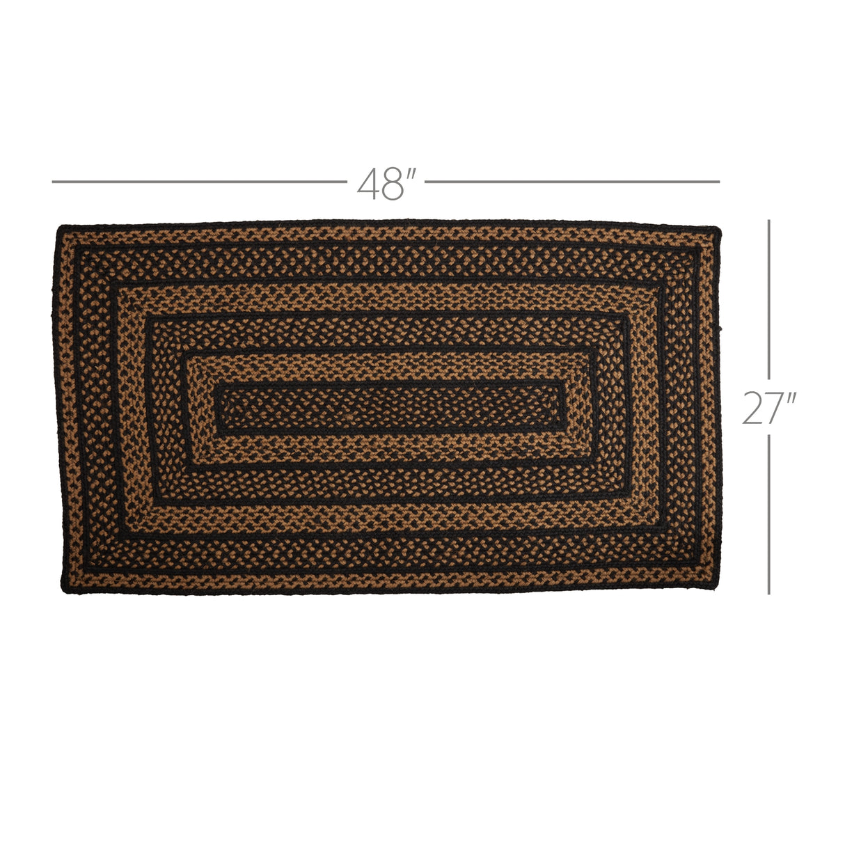 69429-Black-Tan-Jute-Rug-Rect-w-Pad-27x48-image-3