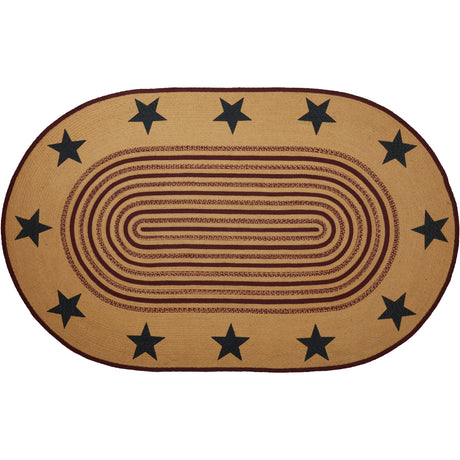 69490-Potomac-Jute-Rug-Oval-Stencil-Stars-w-Pad-60x96-image-2