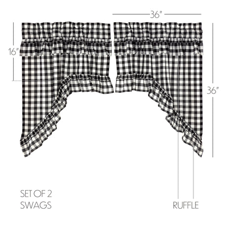 51113-Annie-Buffalo-Black-Check-Ruffled-Swag-Set-of-2-36x36x16-image-1