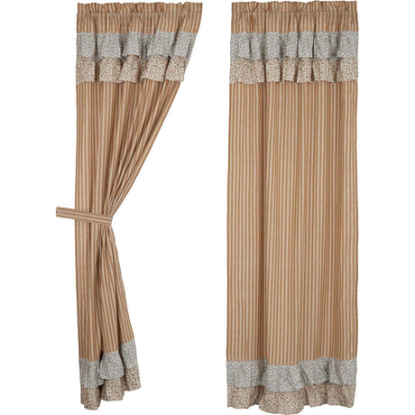 70147-Kaila-Ticking-Gold-Ruffled-Panel-Set-of-2-84x40-image-2