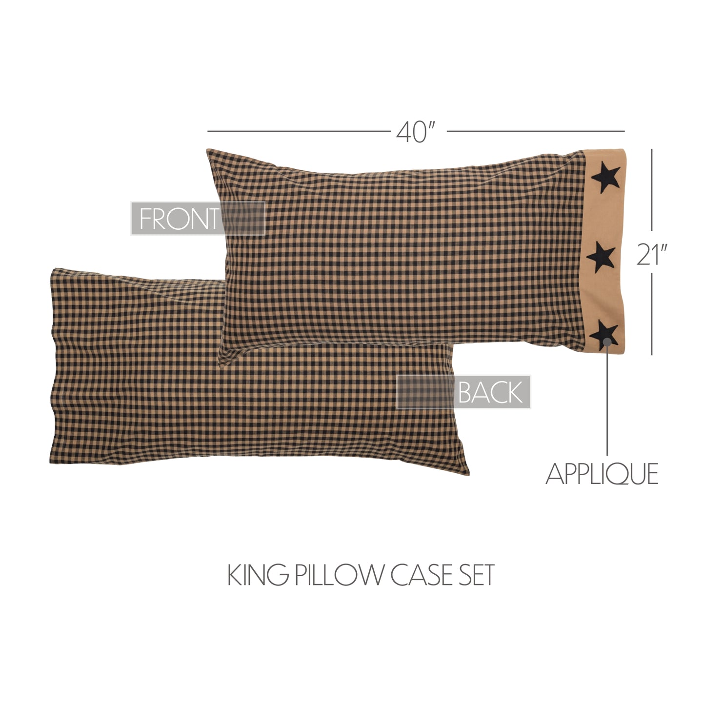 45586-Black-Check-Star-King-Pillow-Case-Set-of-2-21x40-image-1