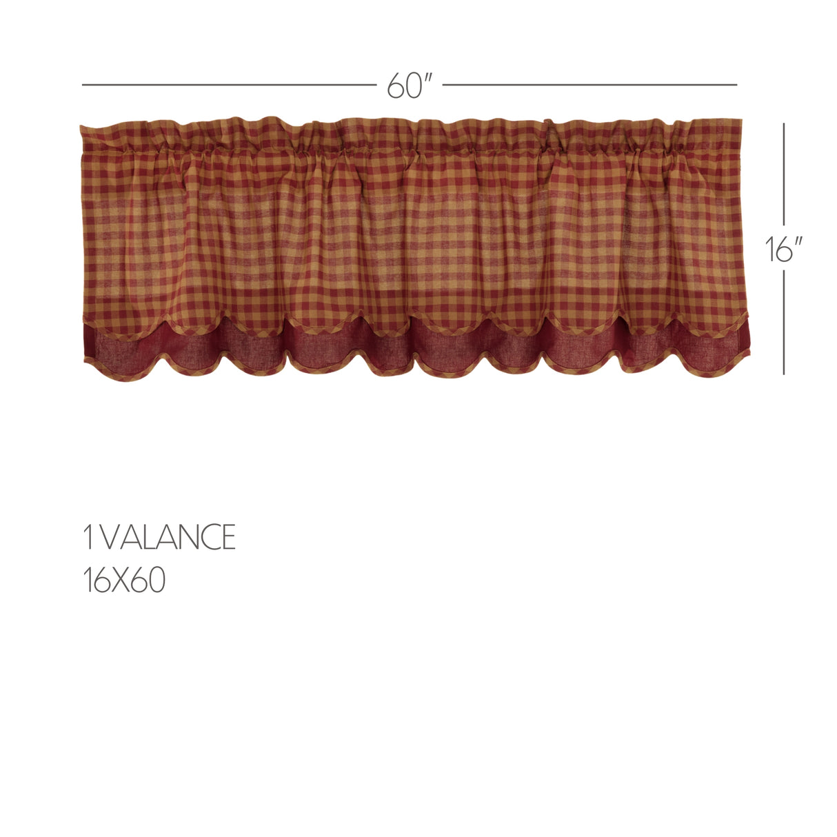 51151-Burgundy-Check-Scalloped-Layered-Valance-16x60-image-1