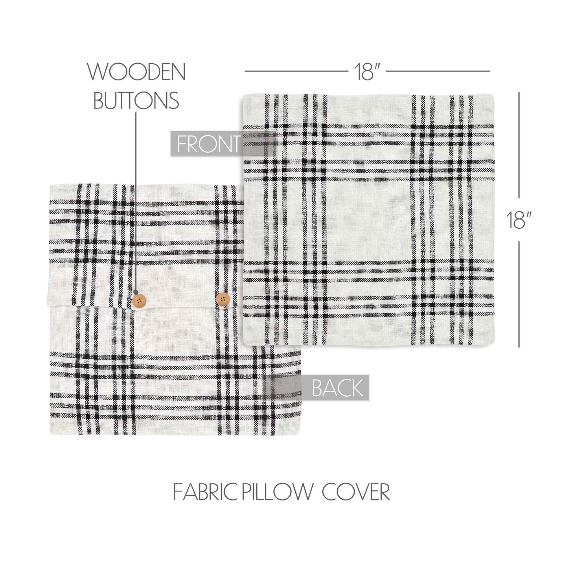 80298-Black-Plaid-Fabric-Pillow-Cover-18x18-image-1