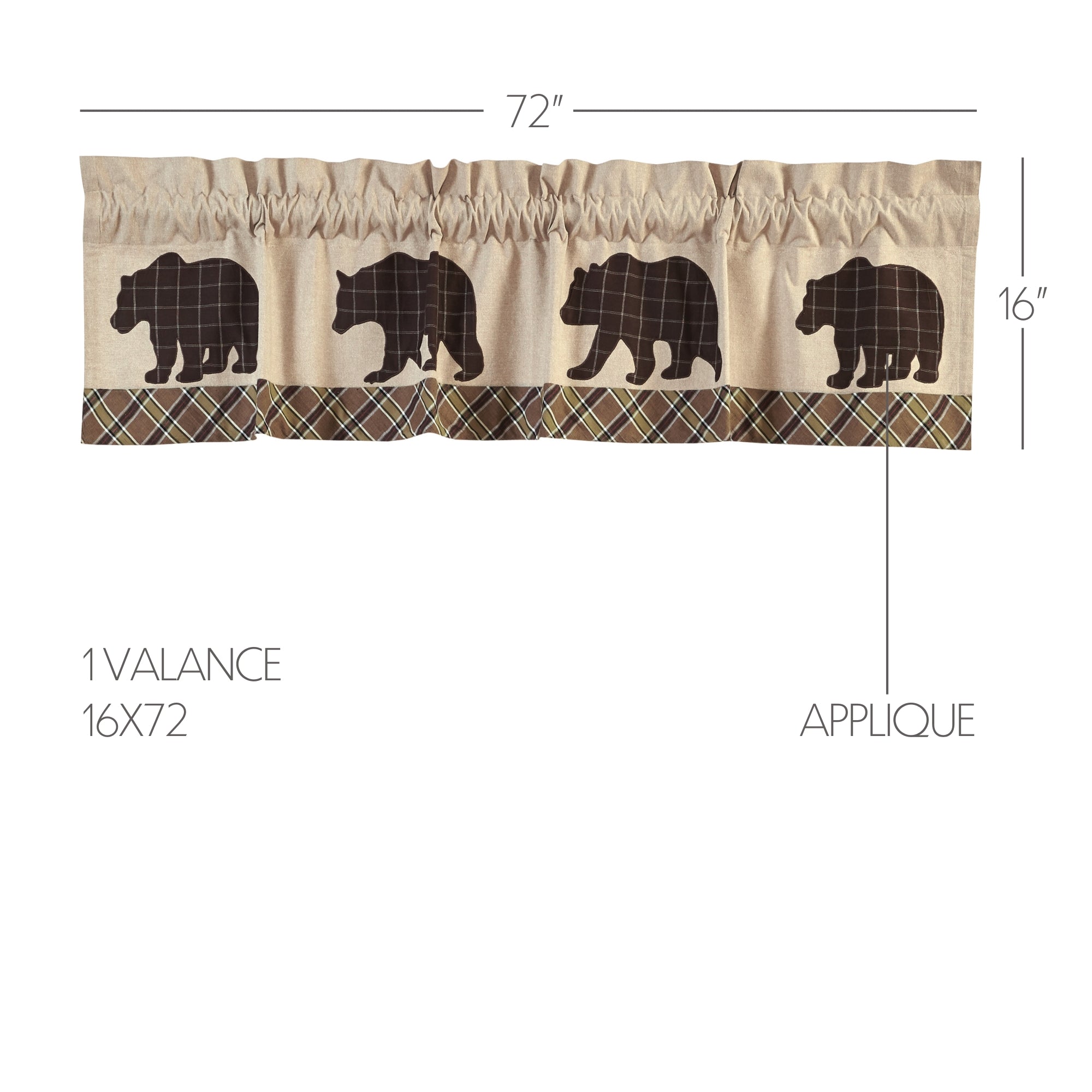 VHC Brands Wyatt Bear Valance - Thumbnail 3