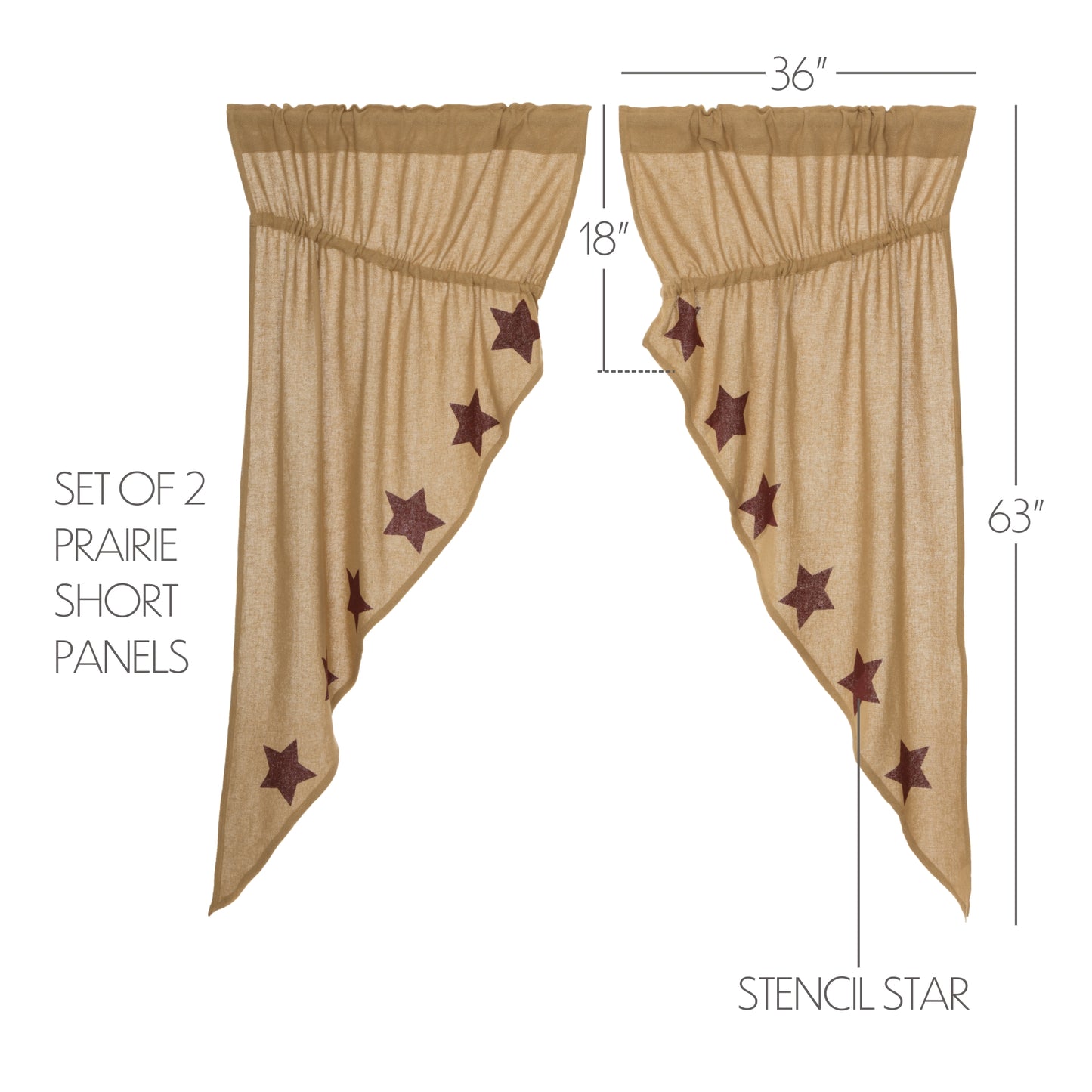 25915-Burlap-w-Burgundy-Stencil-Stars-Prairie-Short-Panel-Set-63x36x18-image-4