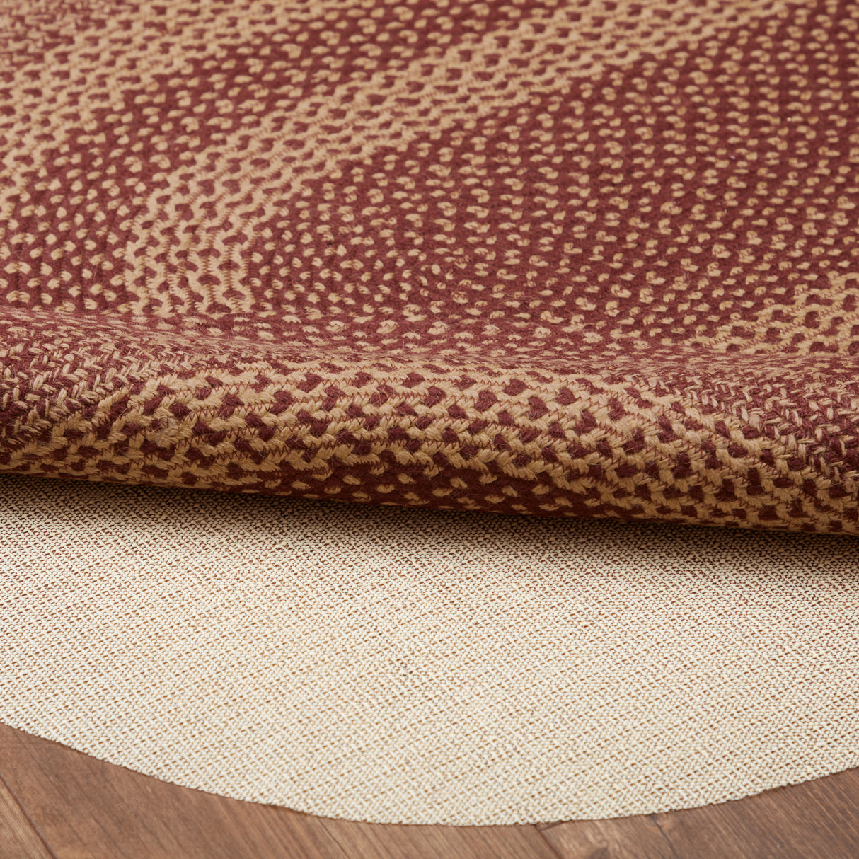 70591-Burgundy-Tan-Jute-Rug-Oval-w-Pad-36x60-image-6