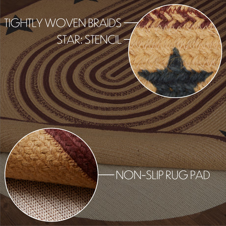 69490-Potomac-Jute-Rug-Oval-Stencil-Stars-w-Pad-60x96-image-9