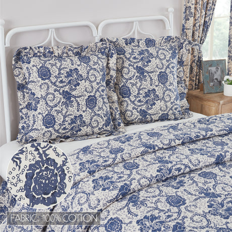 81242-Dorset-Navy-Floral-Fabric-Euro-Sham-26x26-image-2