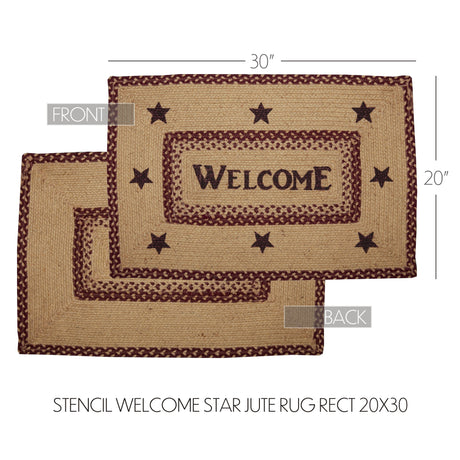 70714-Burgundy-Tan-Jute-Rug-Rect-Welcome-w-Pad-20x30-image-3