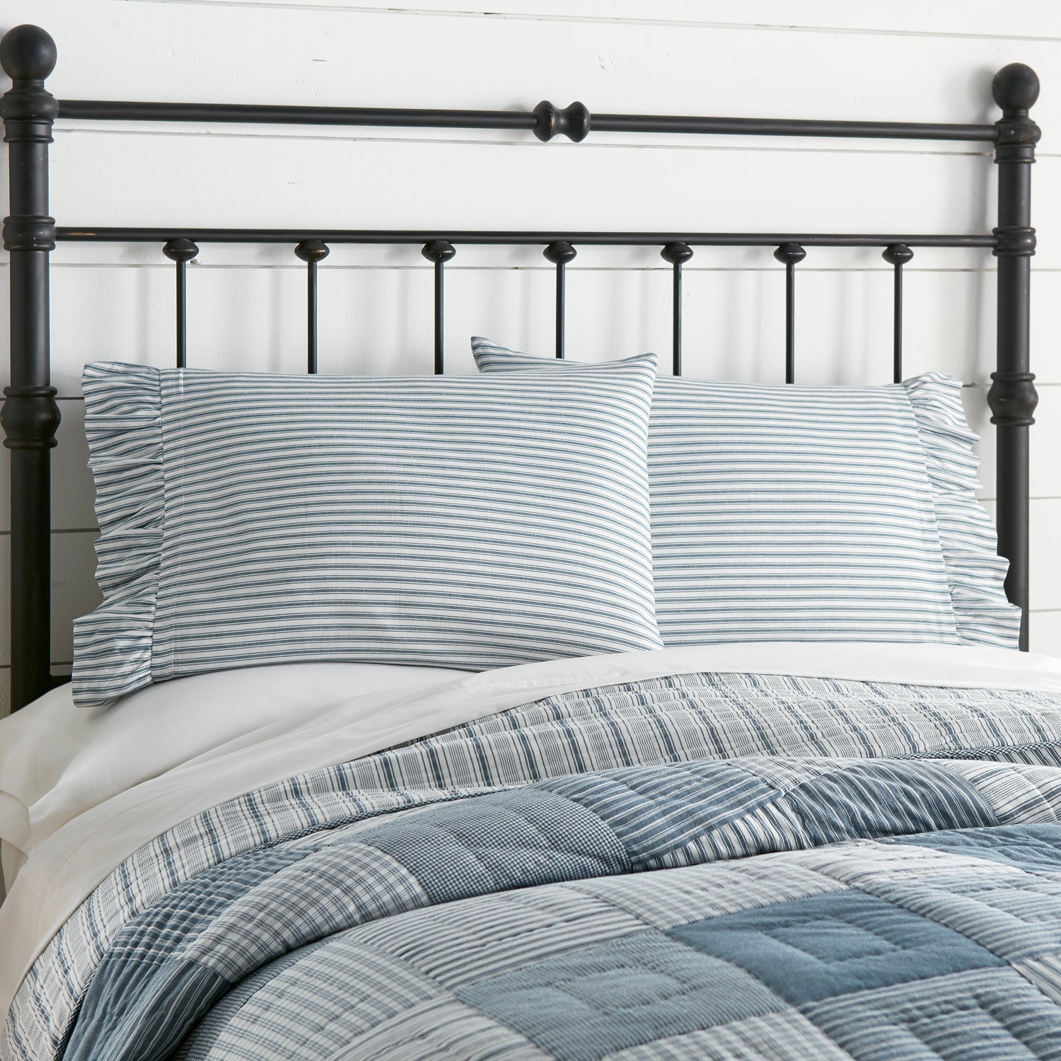 51911-Sawyer-Mill-Blue-Ticking-Stripe-Ruffled-Standard-Pillow-Case-Set-of-2-21x30-image-3