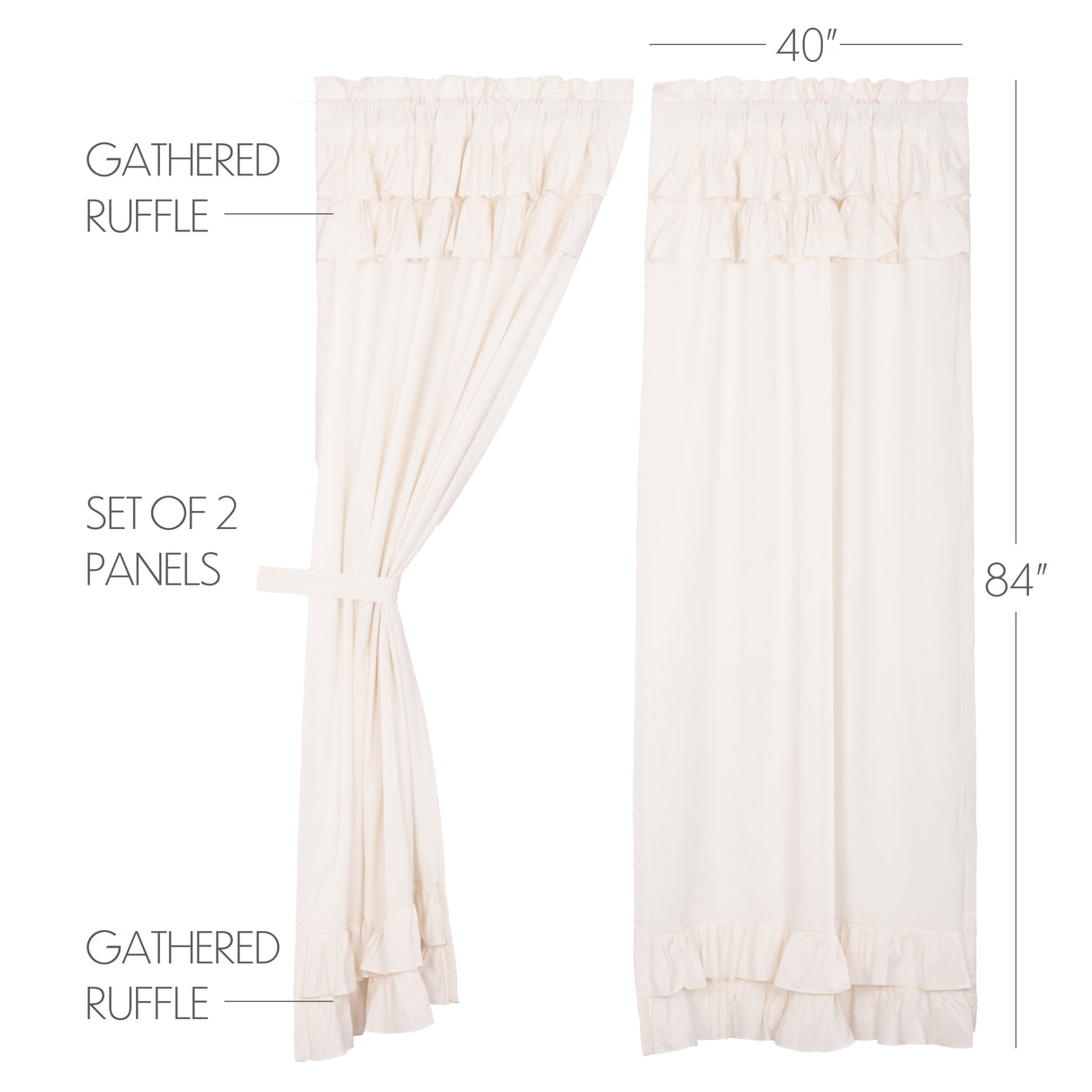 51364-Simple-Life-Flax-Antique-White-Ruffled-Panel-Set-of-2-84x40-image-1