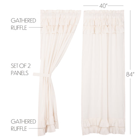 51364-Simple-Life-Flax-Antique-White-Ruffled-Panel-Set-of-2-84x40-image-1