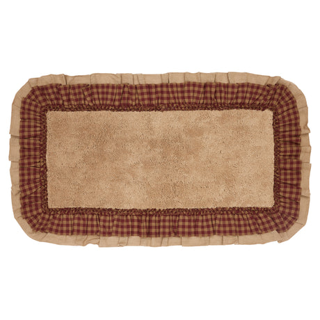 80269-Burlap-Natural-w-Burgundy-Check-Bathmat-27x48-image-4