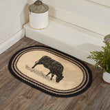 69397-Sawyer-Mill-Charcoal-Cow-Jute-Rug-Oval-w-Pad-20x30-image-1