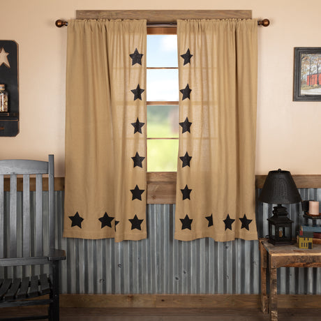 17479-Burlap-w-Black-Stencil-Stars-Short-Panel-Set-of-2-63x36-image-5