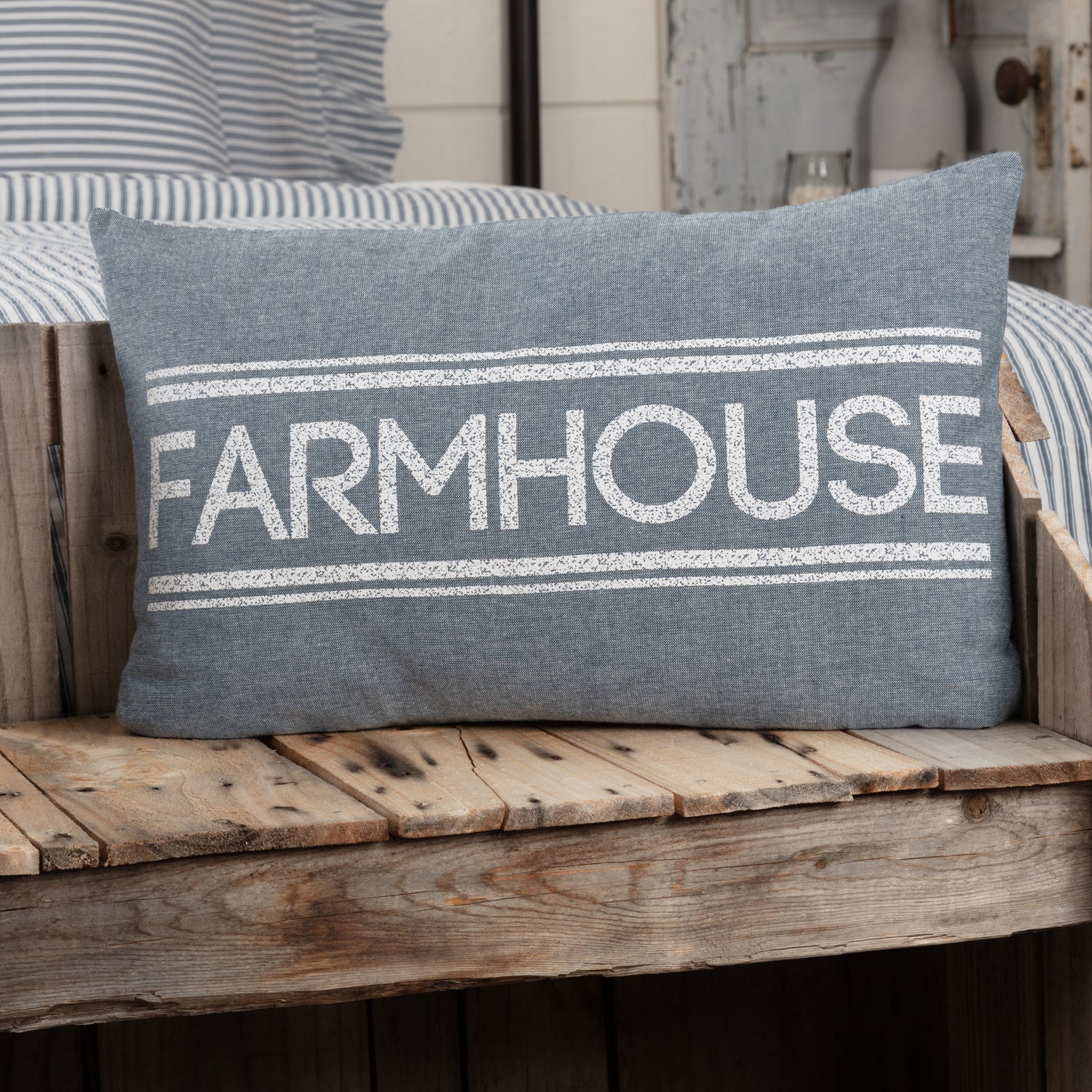 Sawyer Mill Farmhouse Pillow 14x22 VHC Brands Home Decor