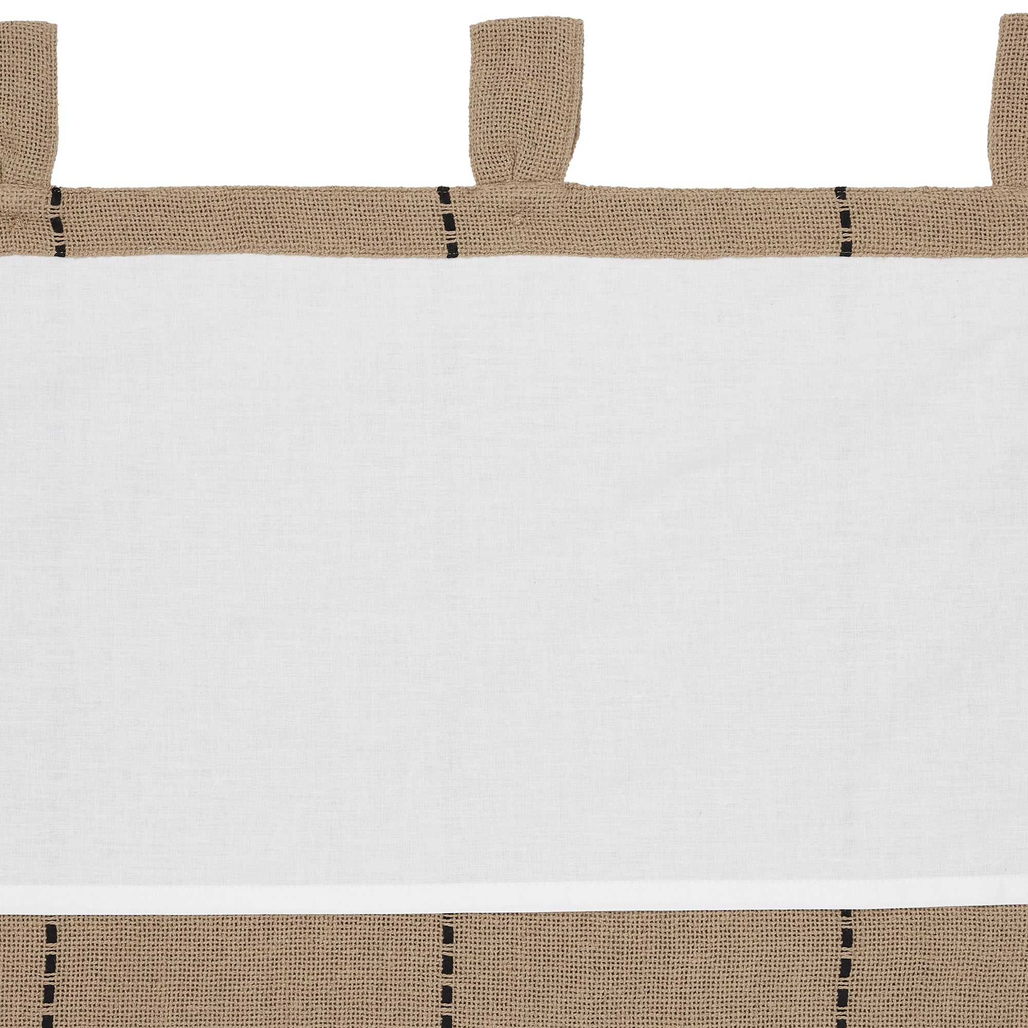 VHC Brands Burlap Stars Curtain Valance - Thumbnail 5