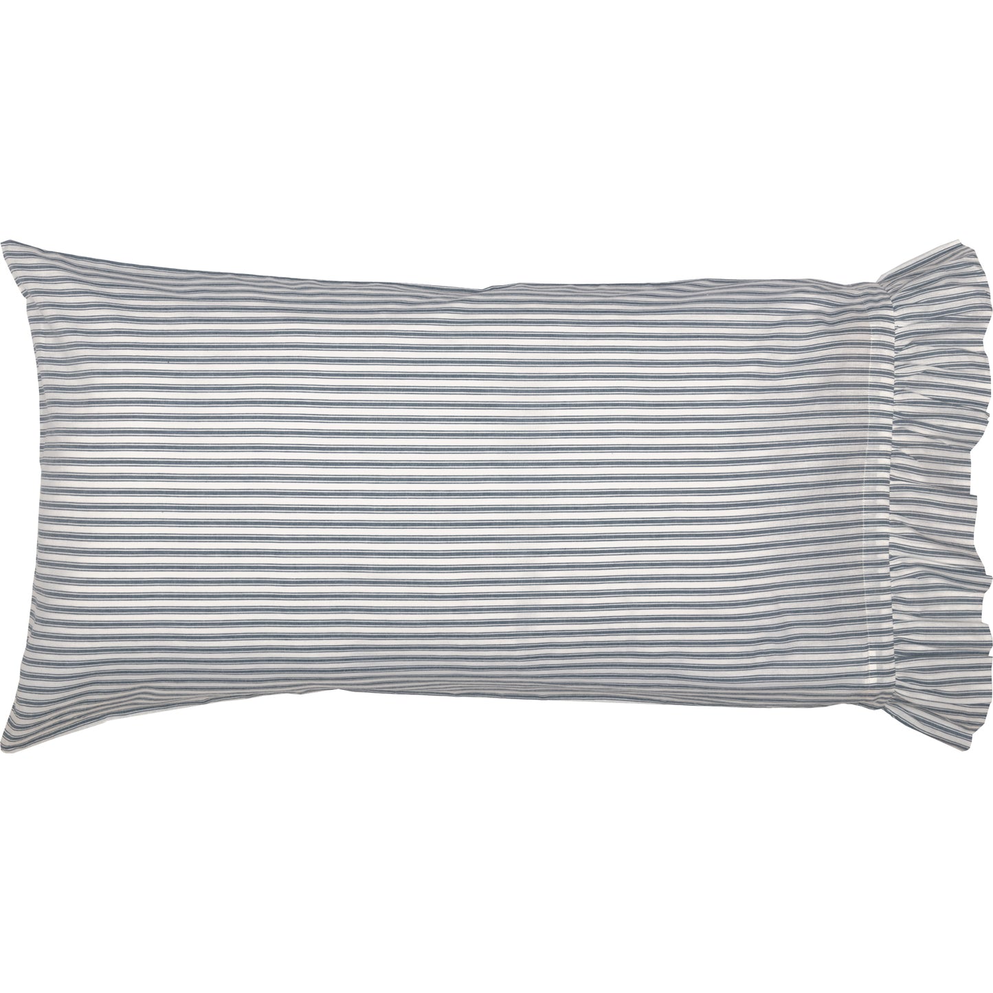 51910-Sawyer-Mill-Blue-Ticking-Stripe-Ruffled-King-Pillow-Case-Set-of-2-21x40-image-5