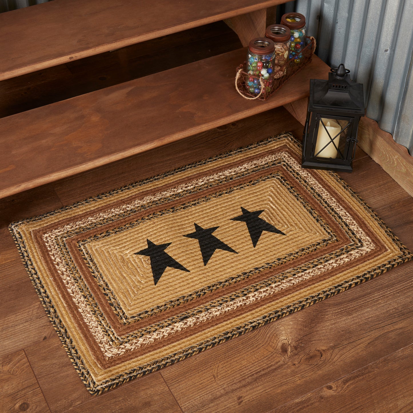 69469-Kettle-Grove-Jute-Rug-Rect-Stencil-Stars-w-Pad-24x36-image-1