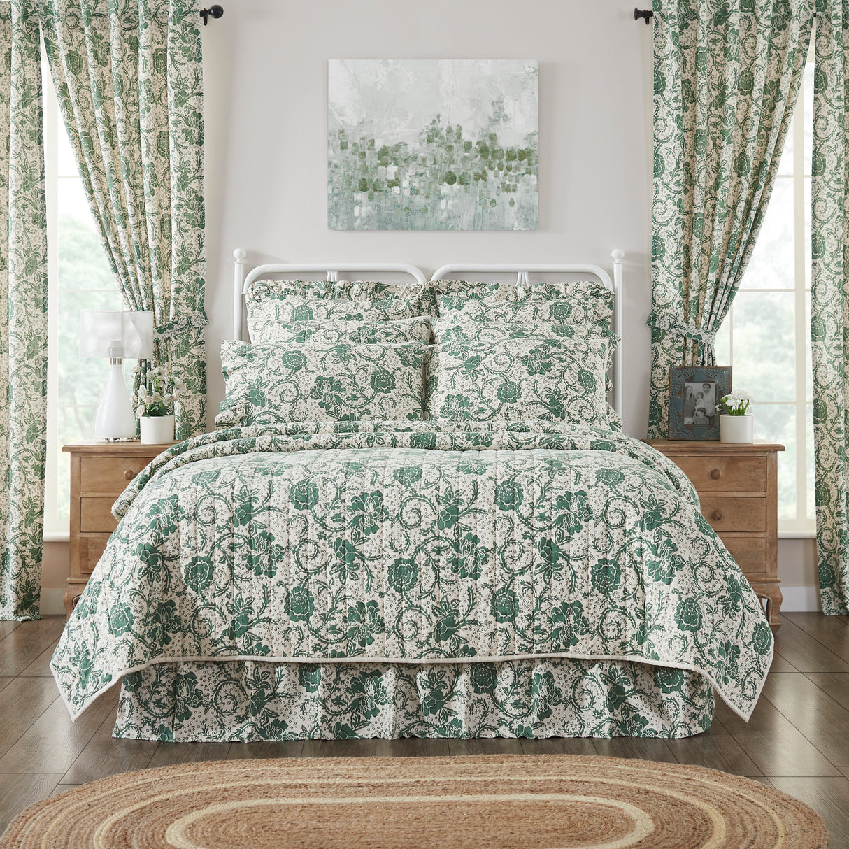 81211-Dorset-Green-Floral-King-Quilt-105Wx95L-image-3