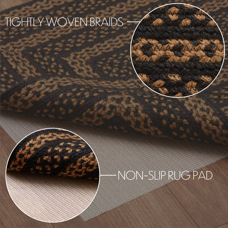 69464-Black-Tan-Jute-Rug-Rect-w-Pad-24x36-image-3