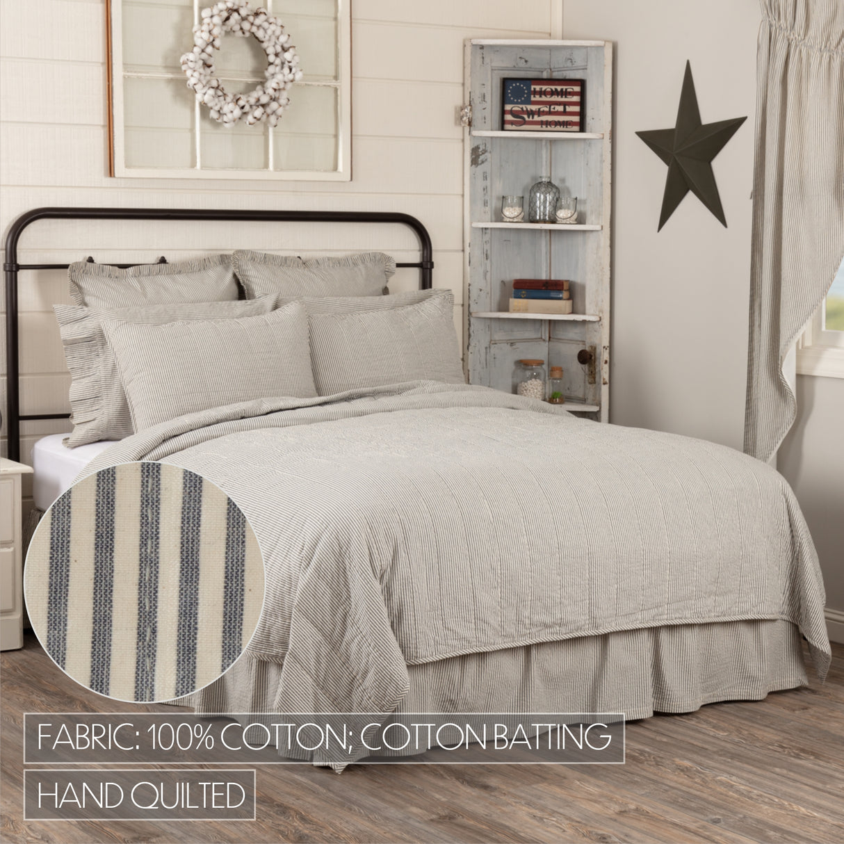 51874-Hatteras-Seersucker-Blue-Ticking-Stripe-King-Quilt-Coverlet-105Wx95L-image-2