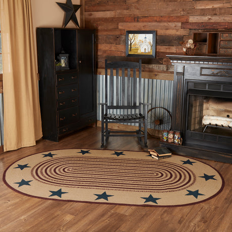 69490-Potomac-Jute-Rug-Oval-Stencil-Stars-w-Pad-60x96-image-1