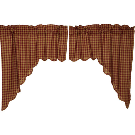 6102-Burgundy-Check-Scalloped-Swag-Set-of-2-36x36x16-image-6