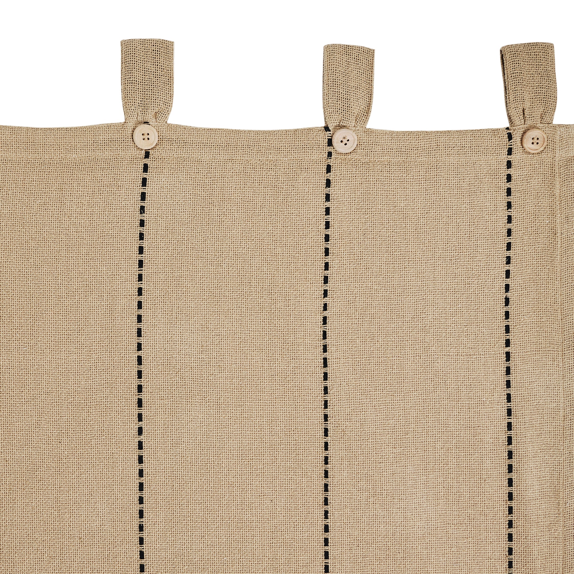 VHC Brands Burlap Stars Curtain Valance - Thumbnail 3
