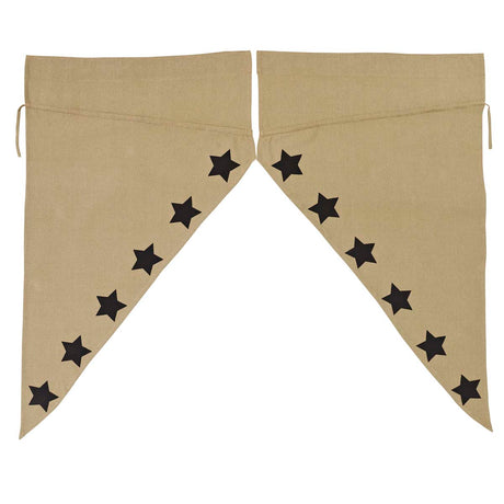 12394-Burlap-w-Black-Stencil-Stars-Prairie-Short-Panel-Set-of-2-63x36x18-image-7