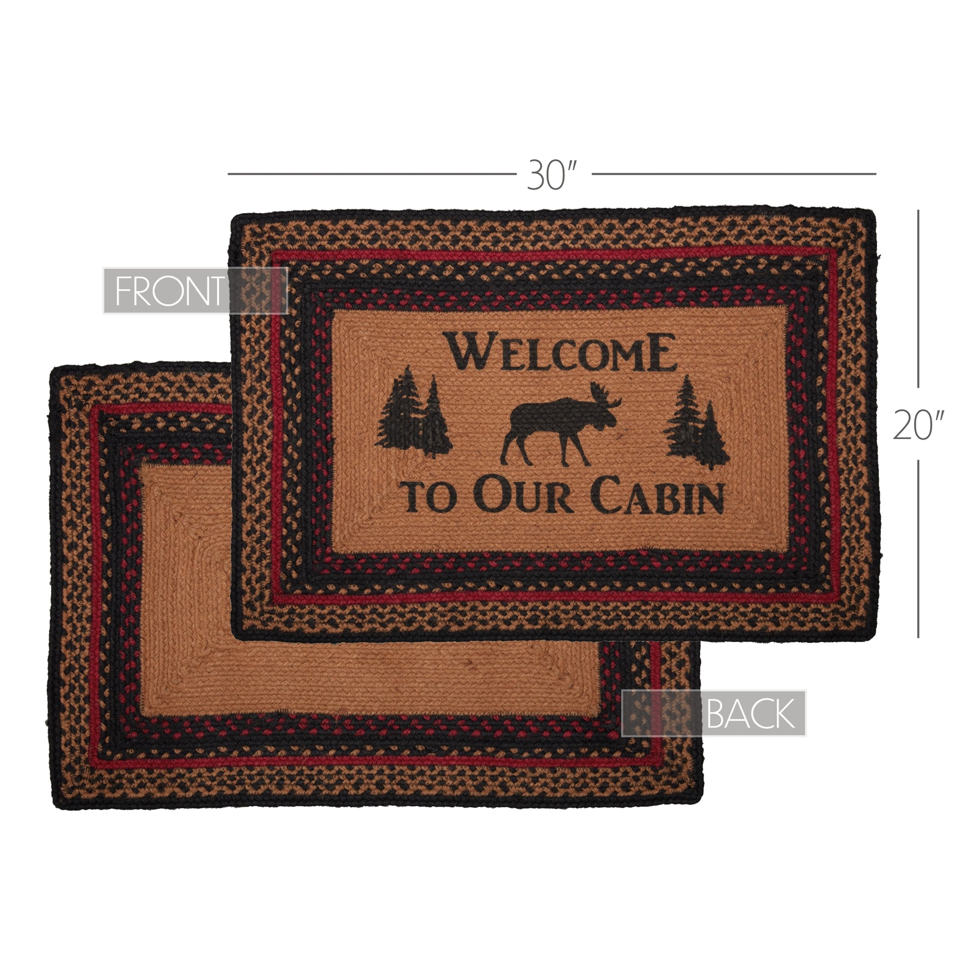 69413-Cumberland-Stenciled-Moose-Jute-Rug-Rect-Welcome-to-the-Cabin-w-Pad-20x30-image-10