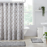 80518-Frayed-Lattice-Creme-Black-Shower-Curtain-72x72-image-1