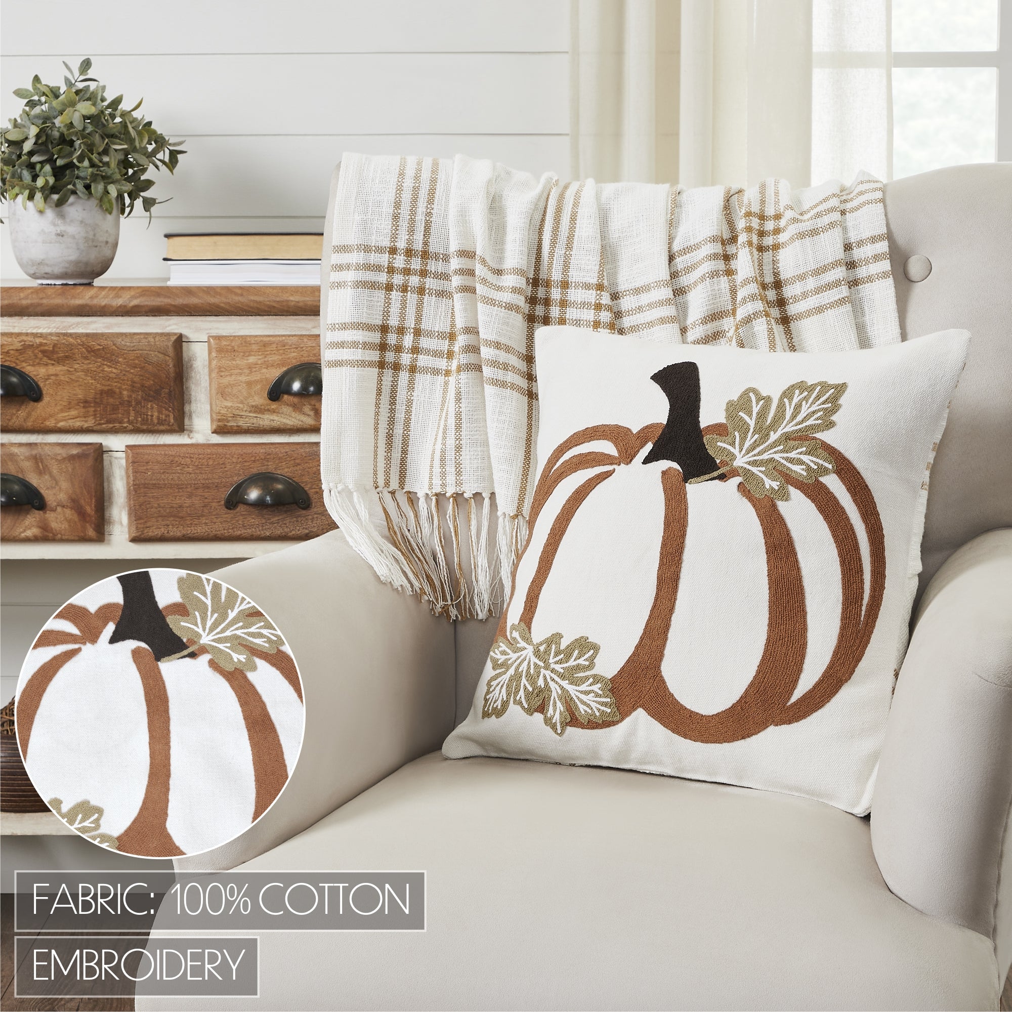 Fall on sale plaid pillows