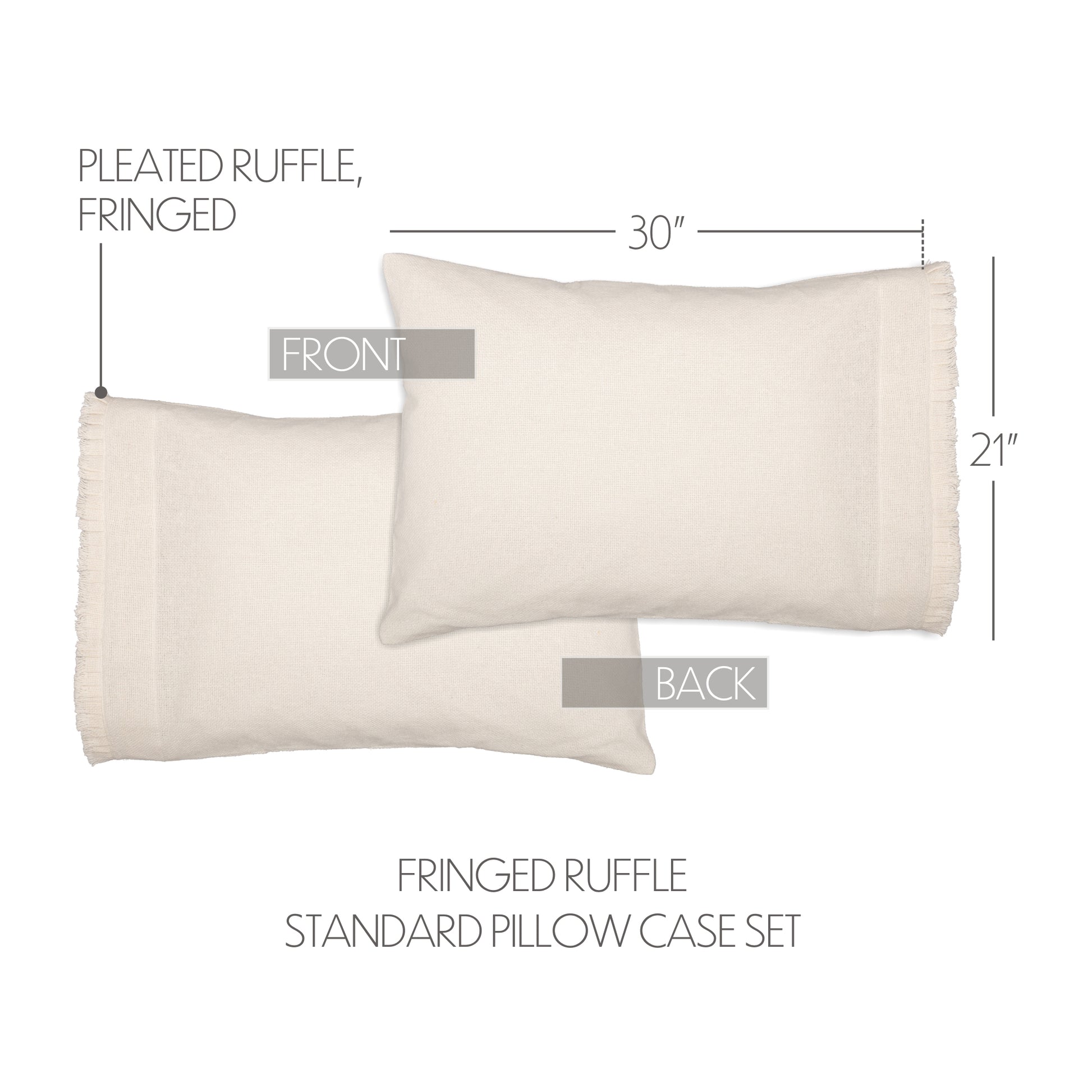 51818-Burlap-Antique-White-Standard-Pillow-Case-w-Fringed-Ruffle-Set-of-2-21x30-image-1
