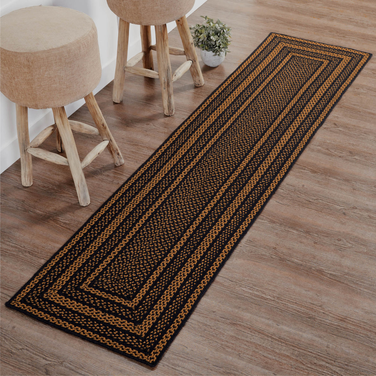 81325-Black-Tan-Jute-Rug-Runner-Rect-w-Pad-24x96-image-5