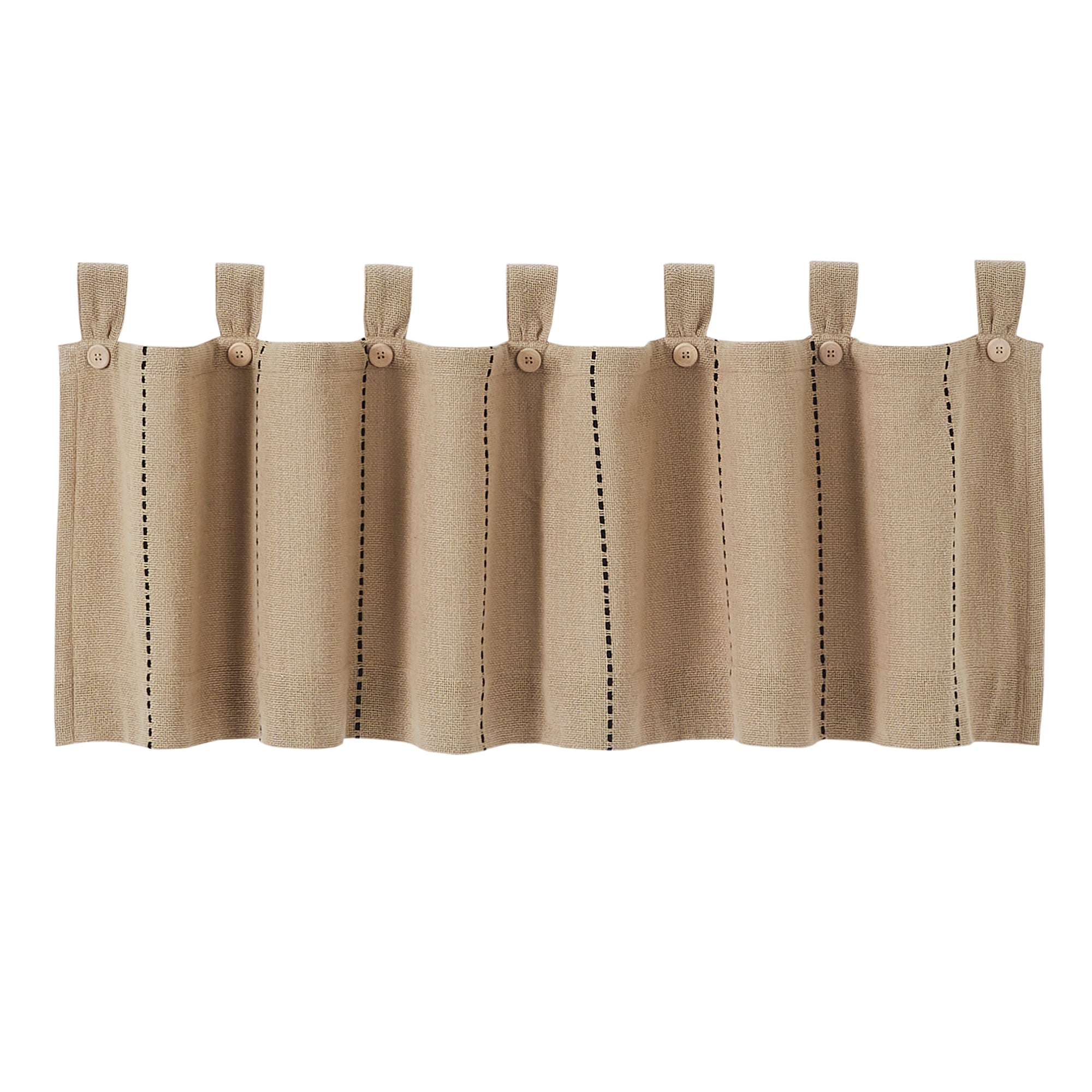 VHC Brands Burlap Stars Curtain Valance