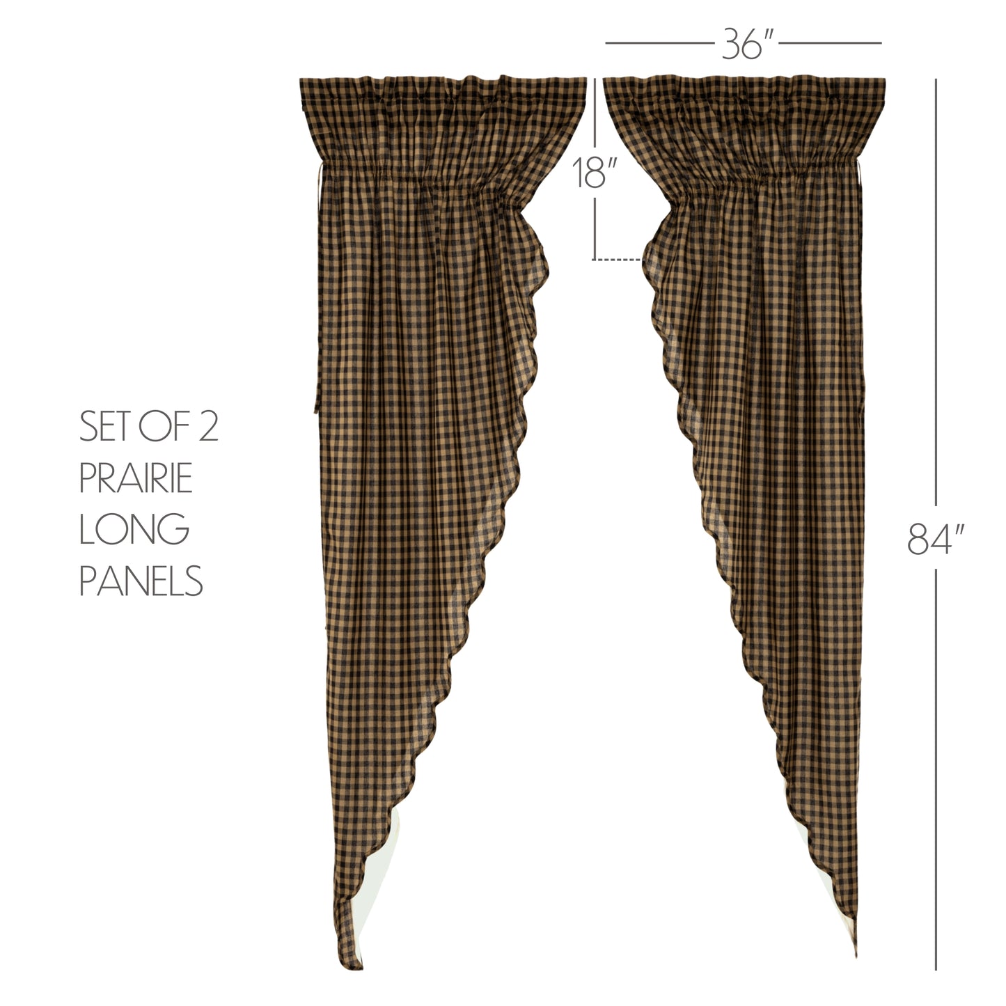 51134-Black-Check-Scalloped-Prairie-Long-Panel-Set-of-2-84x36x18-image-1