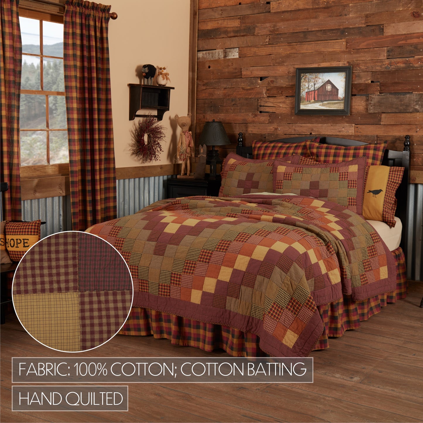 51746-Heritage-Farms-King-Quilt-Set-1-Quilt-105Wx95L-w-2-Shams-21x37-image-2