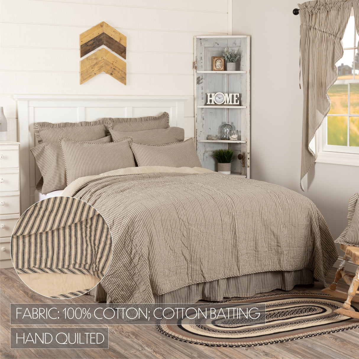 51924-Sawyer-Mill-Charcoal-Ticking-Stripe-Quilt-California-King-Coverlet-130Wx115L-image-2