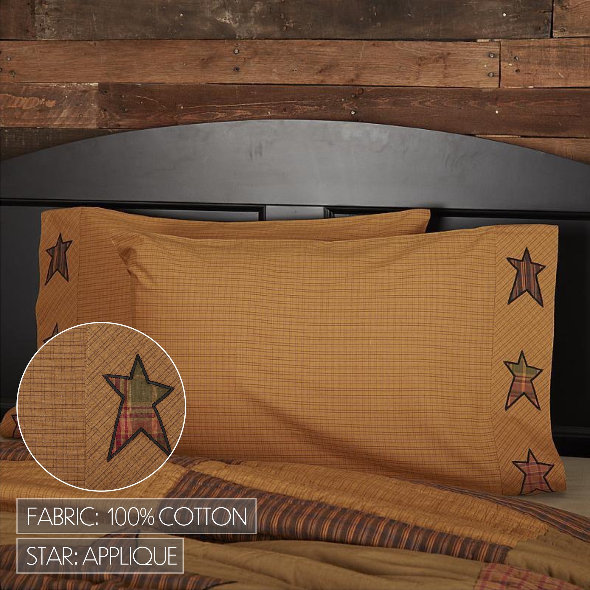 56783-Stratton-Standard-Pillow-Case-w-Applique-Star-Set-of-2-21x30-image-1