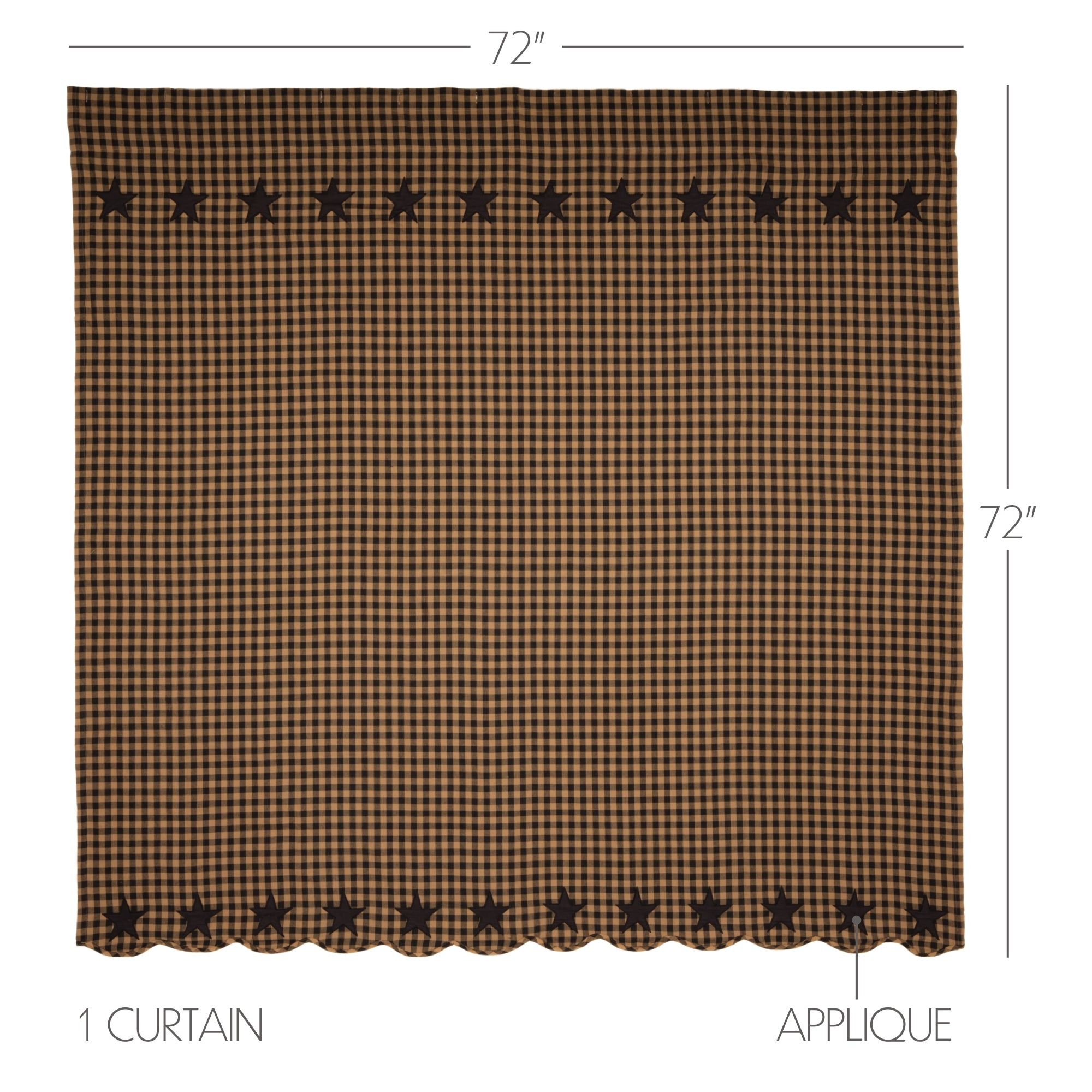 Star Shower Curtain 72x72 – VHC Brands Home Decor