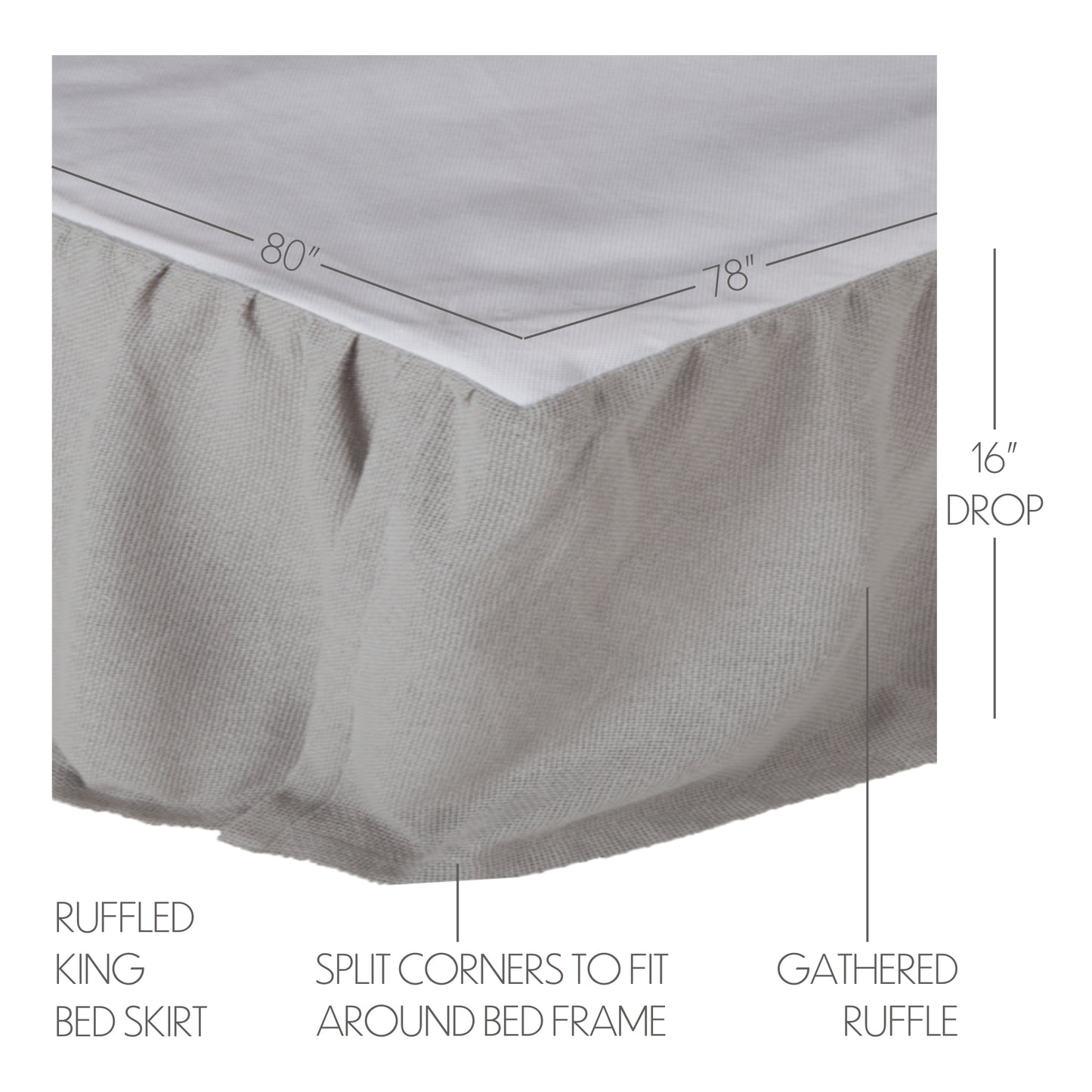 70056-Burlap-Dove-Grey-Ruffled-King-Bed-Skirt-78x80x16-image-2